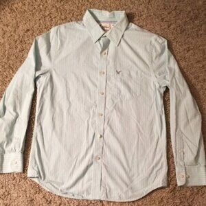 American Eagle Vintage Fit Men's Long Sleeve Striped Shirt, Size M